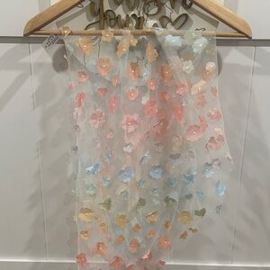 Floral Sheer Bathing Suit Wrap